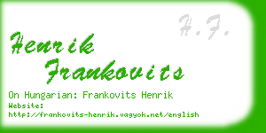 henrik frankovits business card